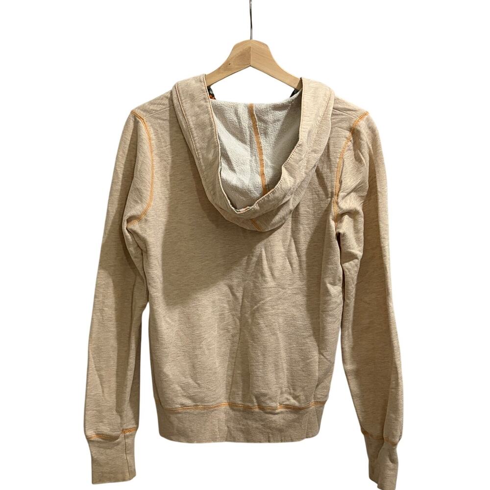 Free People Henley Sweatshirt Womens Medium Oatmeal Fleece Pullover Hooded Y2k - Picture 2 of 11